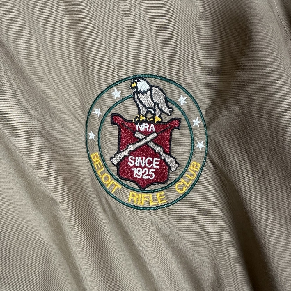 VTG Tri Mountain NRA Beloit Rifle Club Tan Jacket Size 2XL Embroidery - Picture 2 of 14